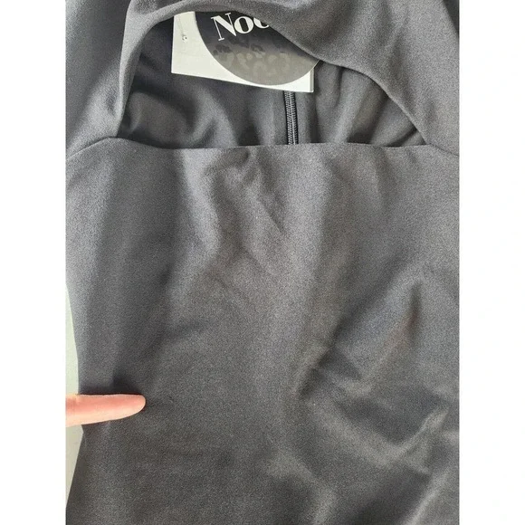 NWD Nookie Manhattan Midi Dress Size XS Black Cocktail Cutout Stretch - Picture 13 of 13